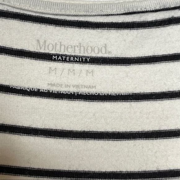 Motherhood Maternity Stripe & Lace Maternity Top M - Picture 6 of 8